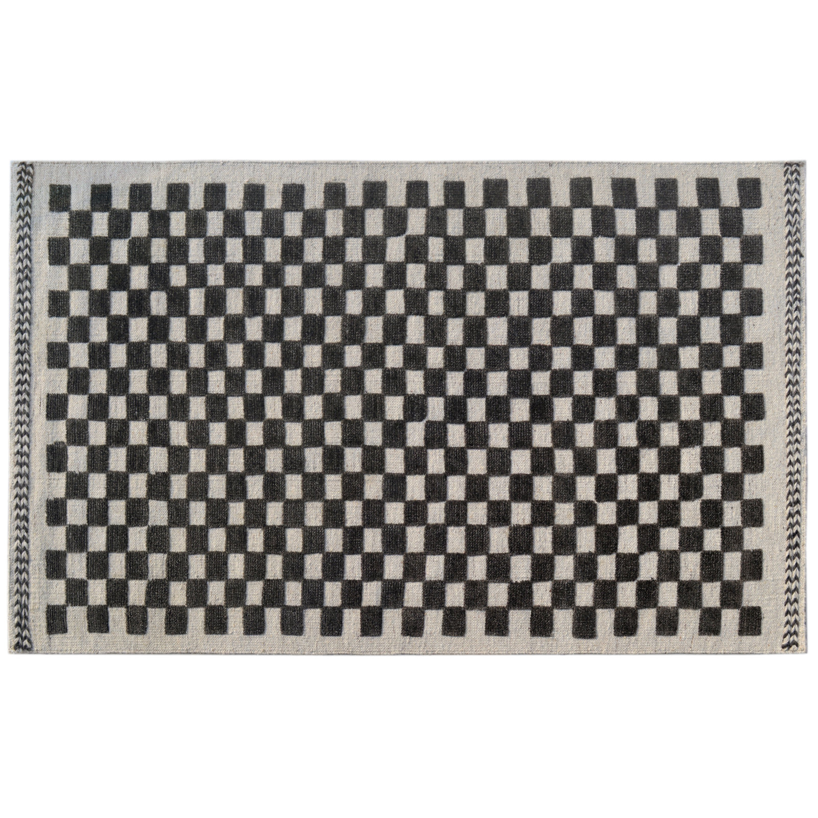 Azle Handmade Wool Rug, Rectangle 5' x 8'