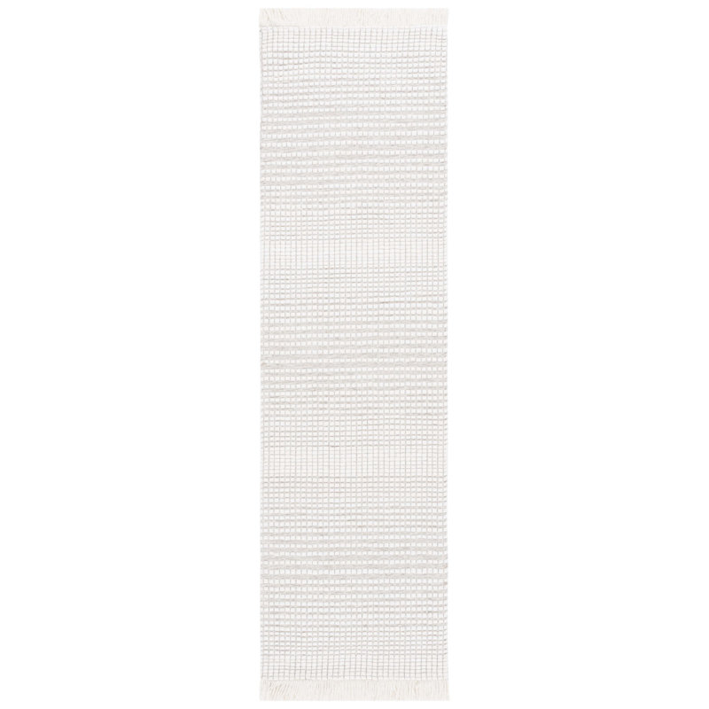 Hand-Knotted Beige Rug, Runner 2'3" x 8'