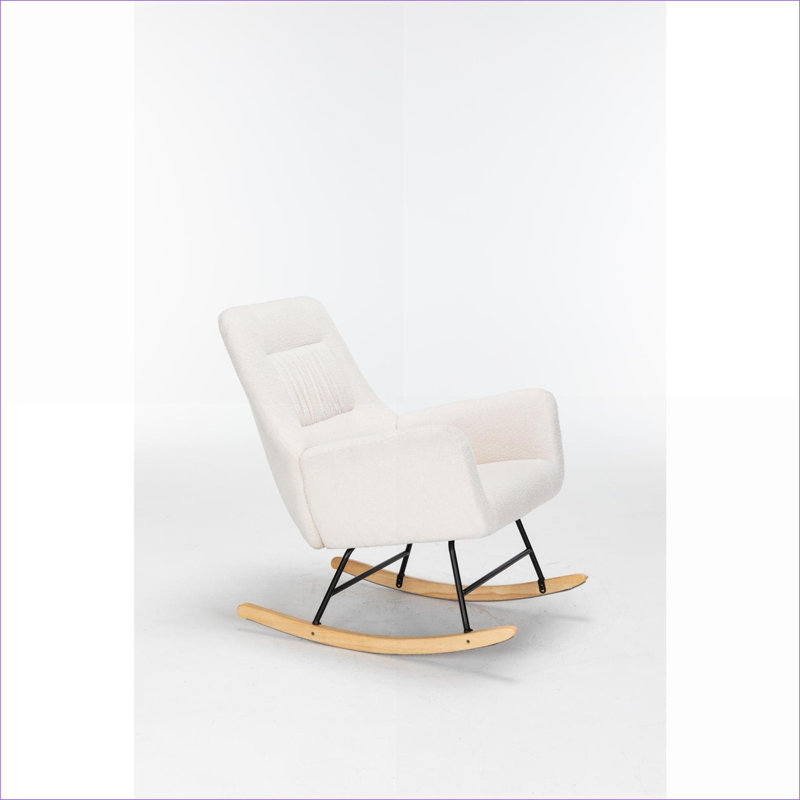 Chaise berçante rembourrée Teddy