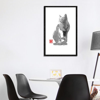 Grey Cat by Péchane - Painting on Canvas