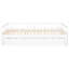 Lit de jour blanc avec lit gigogne escamotable, structure simple en bois massif, très grand lit gigogne extensible, lattes à circulation d'air-961810974