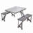 Aluminum Folding Outdoor Table with Umbrella Hole Fernando