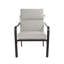 Coussin de chaise de salle à manger extérieur / intérieur à haut dossier pour meubles de patio, 21 po x 43 po x 3 po, gris lin