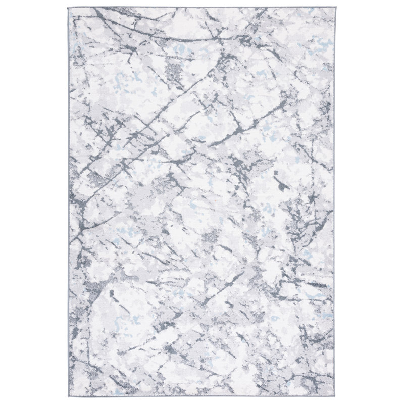 Tapis gris / ivoire Ethellee 668, Rectangle 8 pi x 10 pi