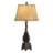 33.5" Resin Table Lamp With Tan Shade