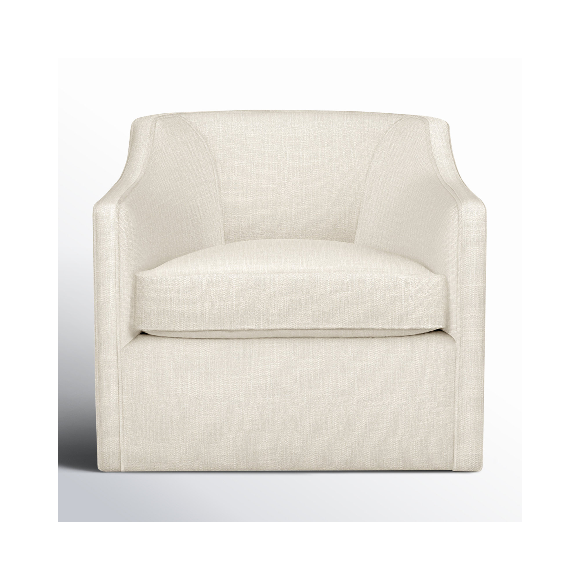 Marietta Upholstered Swivel Armchair, Conversation Pearl Basketweave