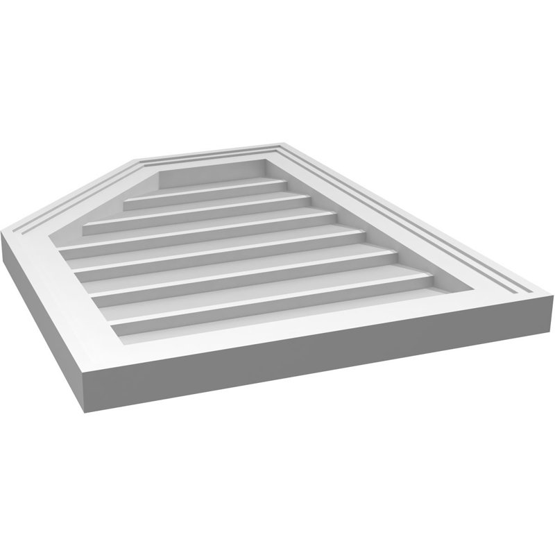 Évent en demi-octogone supérieur à montage en surface Signature, H 24 po x l 18 po x P 1,5 po