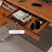 Brown Rectangular Solid Wood with 1 drawers desk-1548557438