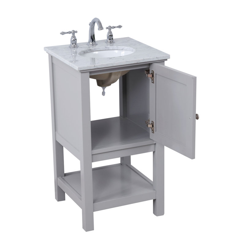 Ensemble de meuble-lavabo simple 19 po Narron, gris