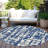 Machine Washable Indoor/Outdoor Chantille Navy Rug-102712273