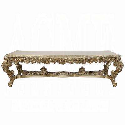 ACME Bernadette Dining Table, Gold Finish