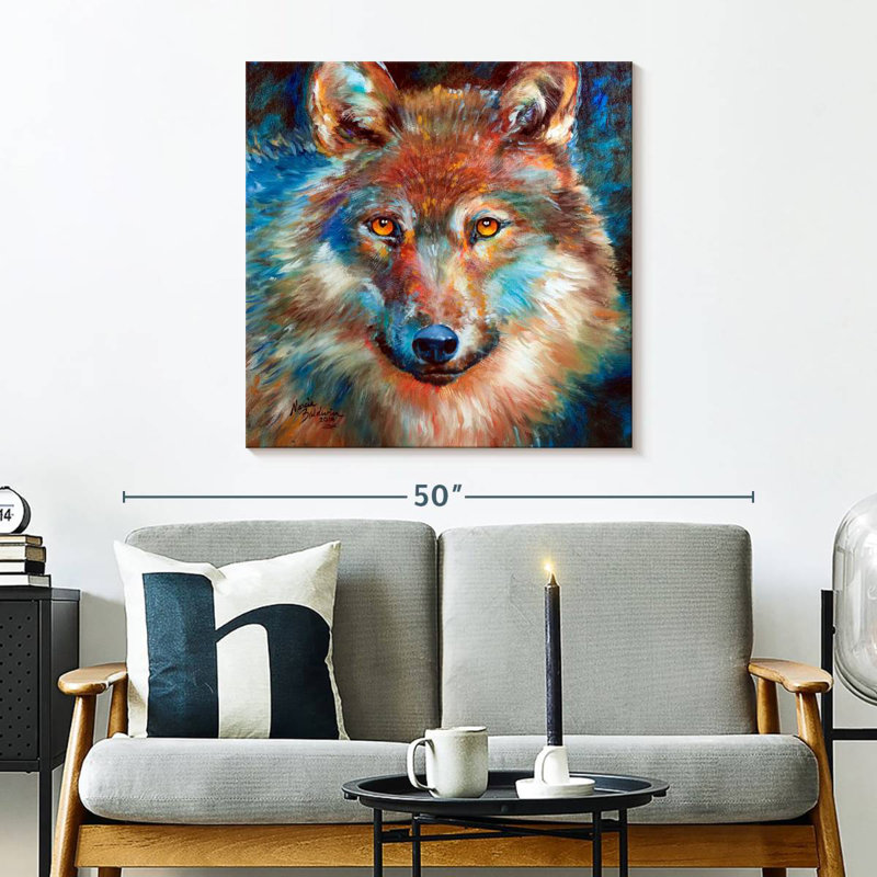 Crowle Timber Wolf Abstract, 30" H x 30" W