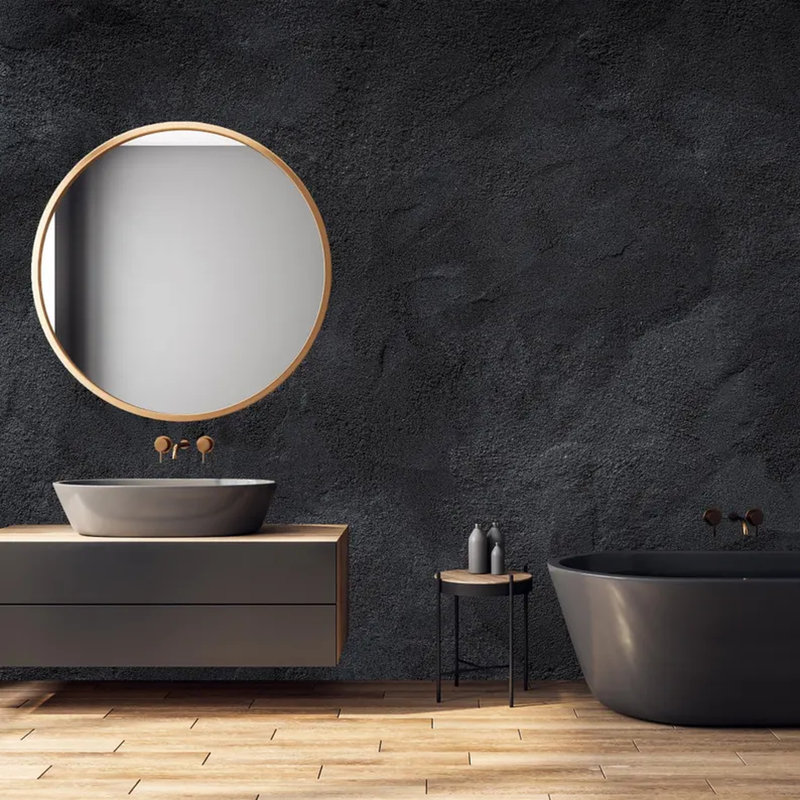 Murale béton gris anthracite, L 160 po x l 108 po