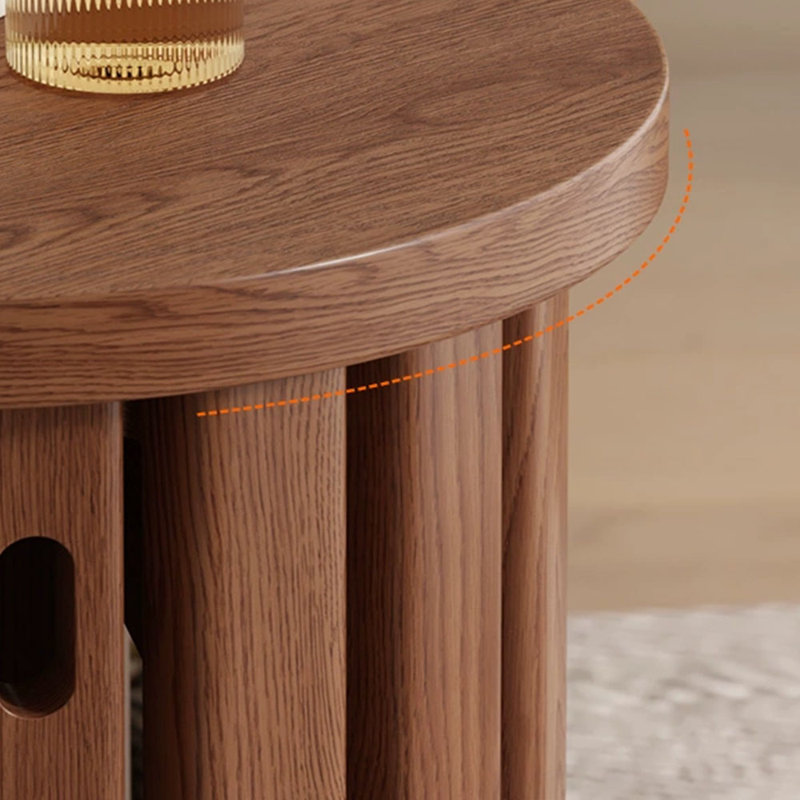 Wooden Stackable Stacking Stool Side Table (set Of 4), Brown