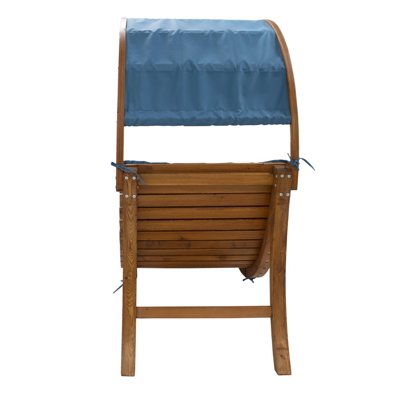 473.71cm Long Single Chaise with Cushions, Blue