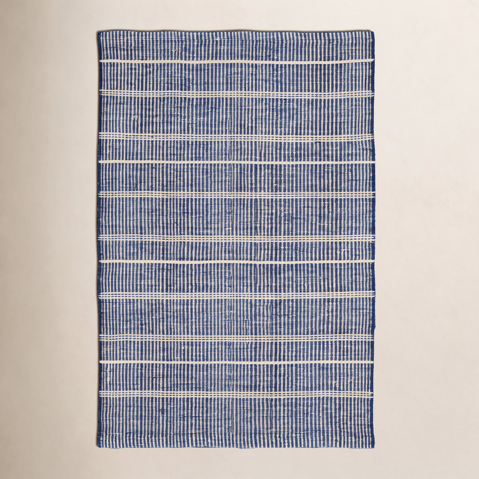 Samson Navy Handwoven Indoor/Outdoor Rug, Rectangle 9'6" x 13'6"