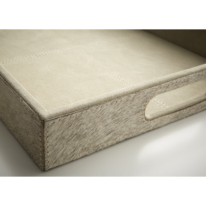Brixton Leather / Faux Leather Tray, 16.25" H x 12.25" W x 2" D