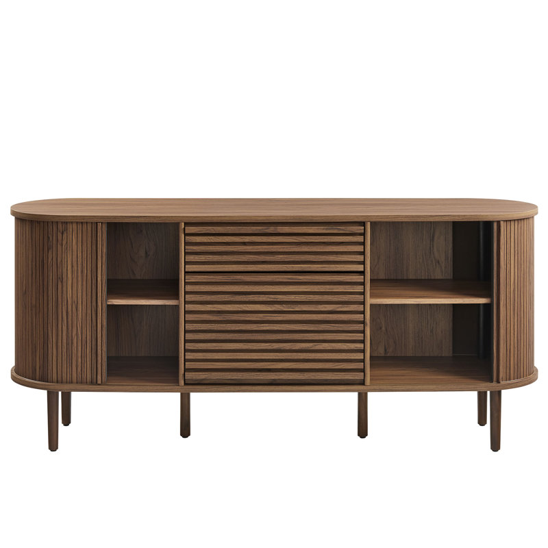 Buffet ovale cannelé de 67 po Harlan