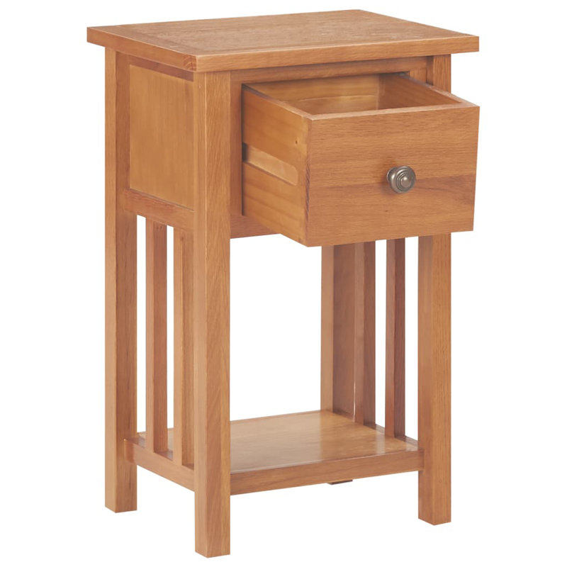 Table de bout en verre avec rangement