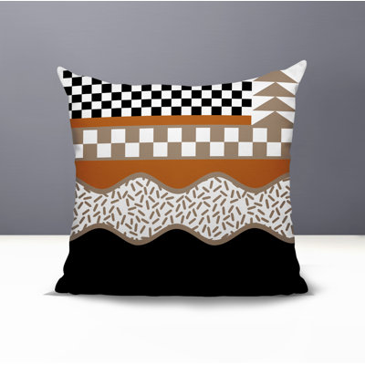 Trix Abstract Reversible Indoor/Outdoor Square Pillow