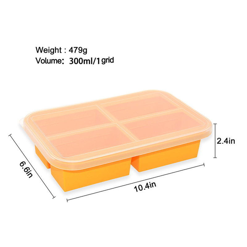 Plateaux de congélation en silicone avec couvercle