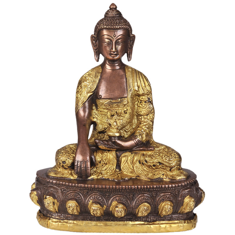 Figurine Bouddha dans la tête de Bhumisparsha Mudr