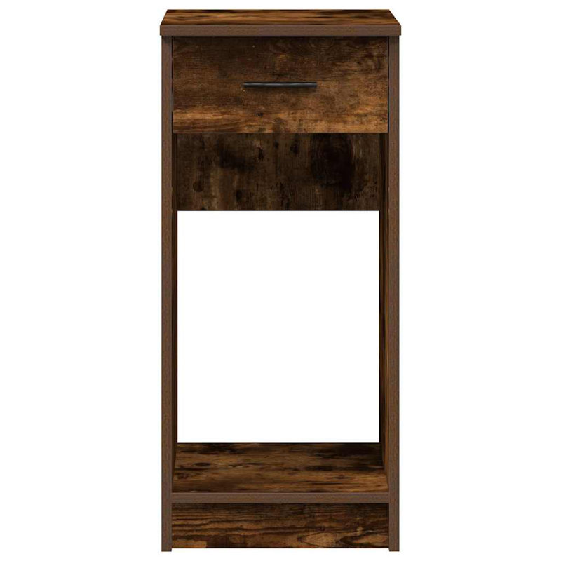 Brezina Manufactured Wood Computer Tower Stand, Smoked Oak
