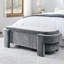 Banc rembourré en chenille avec grand espace de rangement