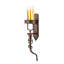 Rustic Lodge Steel Candle Wall Light
