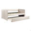 Lit de jour 1pc avec tissu d'ameublement en tissu beige et tissu d'ameublement beige