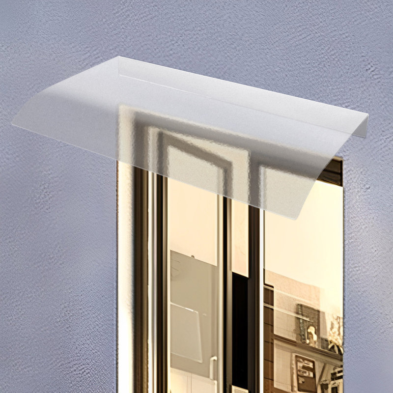 Slope Window Awning in Clear, Frosted, 0.14" H x 31.5" W x 19.7" D