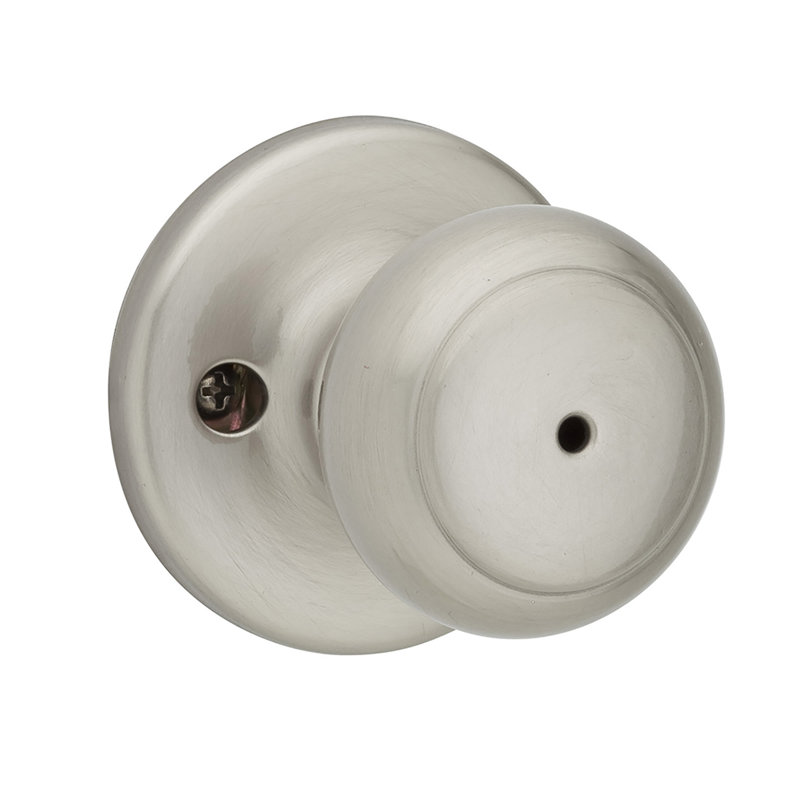 Cove Privacy Door Knob, Satin Nickel