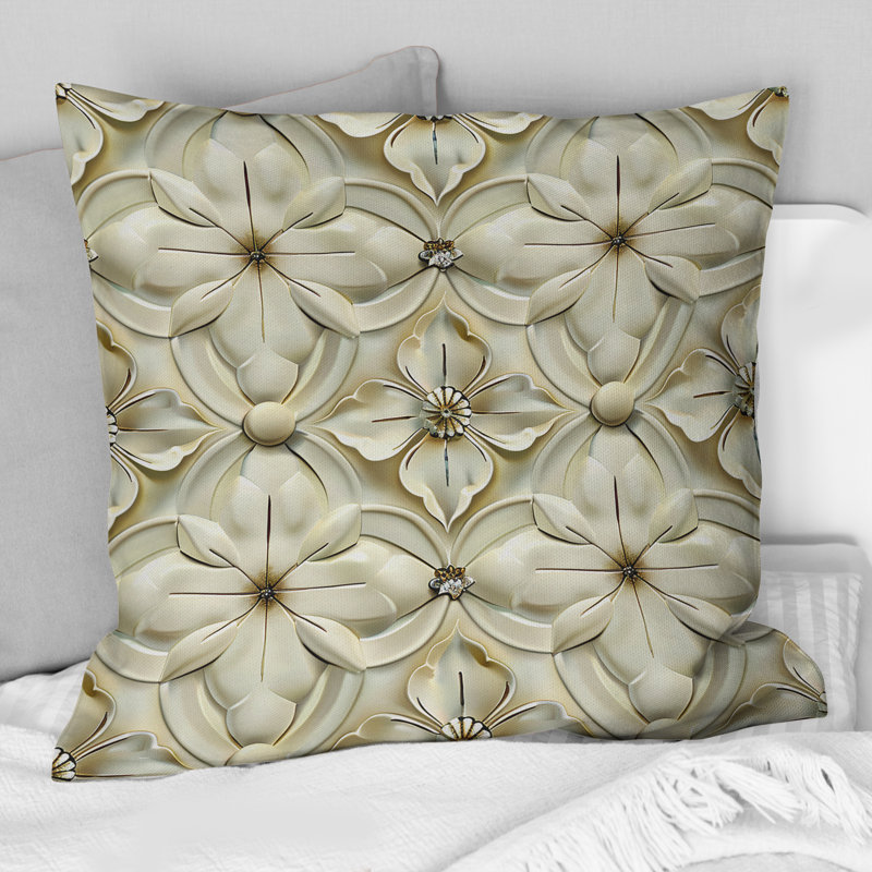 Coussin Beige, H 16 po x l 16 po
