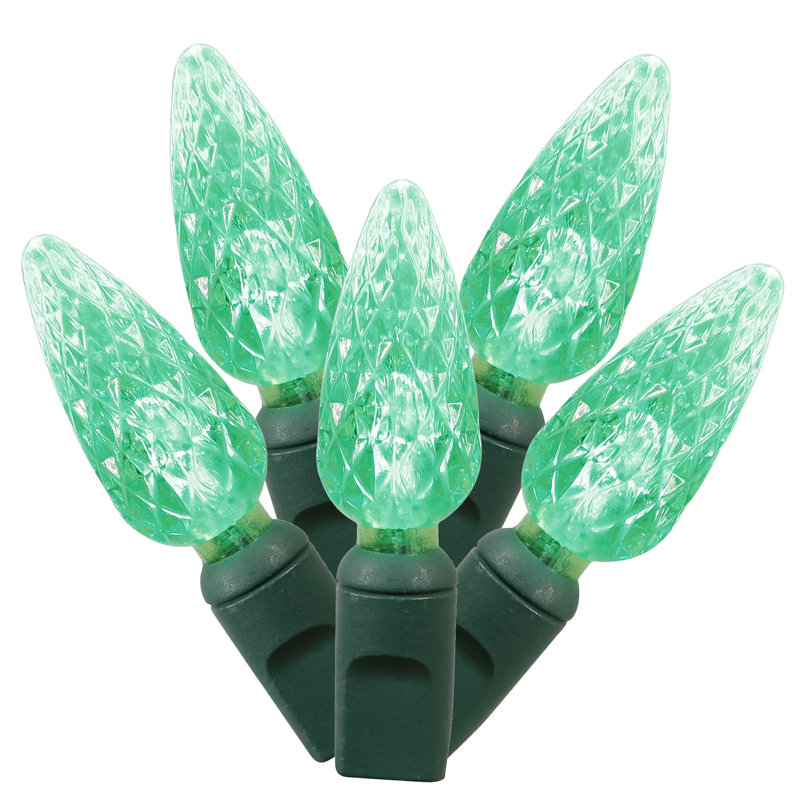 LED Single Mold Christmas Light Set, Green