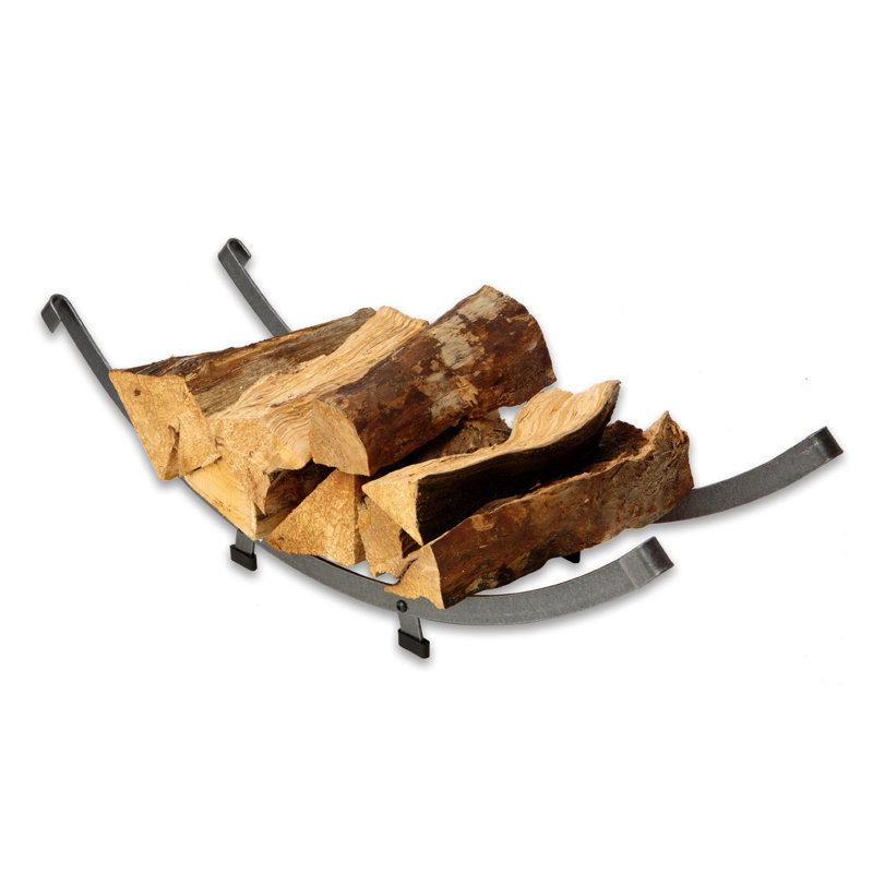 Handcrafted Arch Basket Fireplace Log Rack