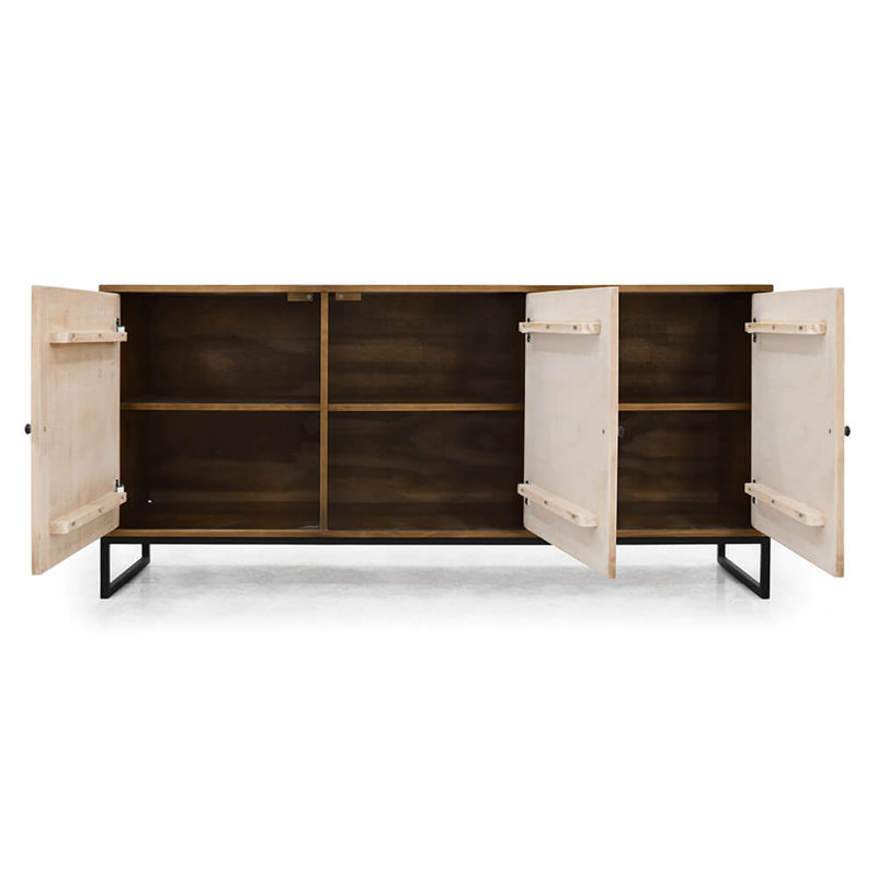 Doppo 63" Wide Pine Wood Sideboard