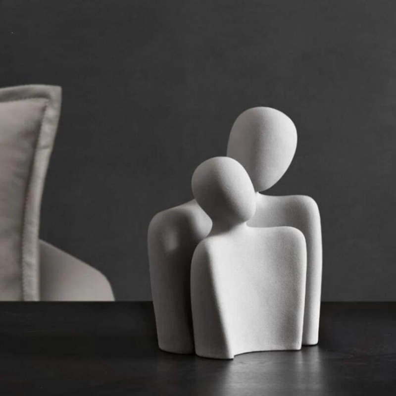 Ensemble de 2 figurines abstraites Embrace