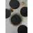 Elegant Service Plate Set (6 Pieces), Matte Black, 10.6 x 0.9 inches | 100% Ceramic, Antibacterial & Easy to Clean | Dishwasher Safe up to 122°F, Microwave Safe | Perfect for Modern Dining & Entertaining