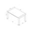 Table de salle à manger Modern 6 - Plateau rectangulaire en marbre blanc avec centre de table en placage brun pour 6