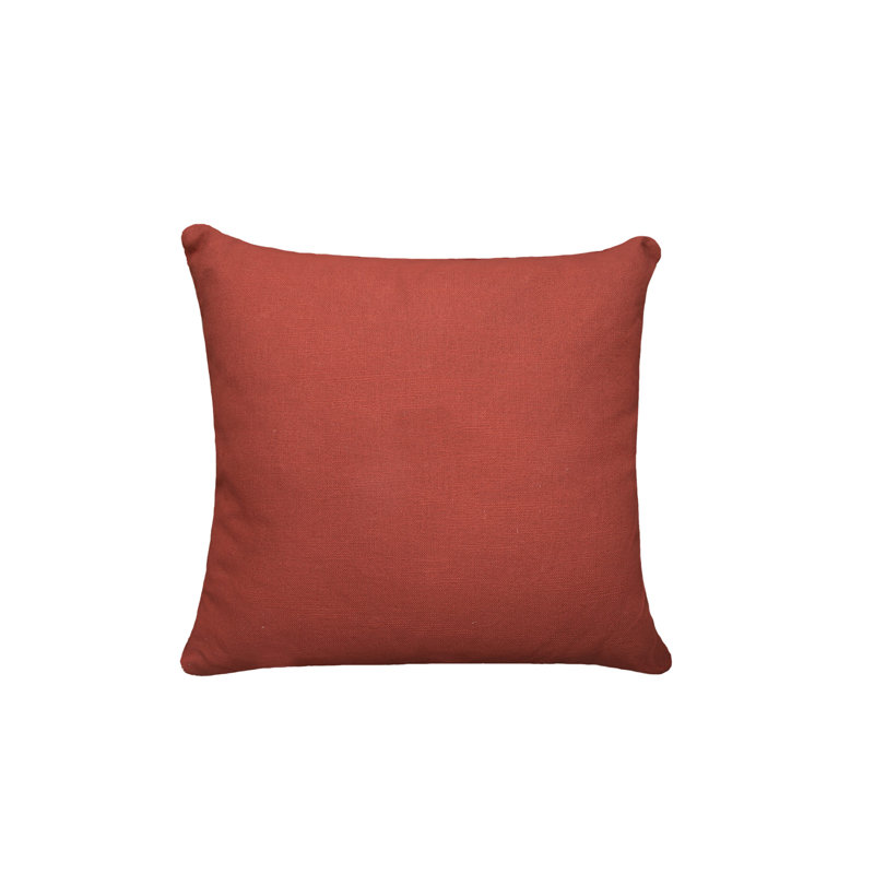 Diamond Tuck Solid Square Throw Pillow, Rust