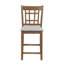 Ensemble de salle à manger brun à hauteur de comptoir 5 pièces Table ronde extensible ovale et chaises-1427447634