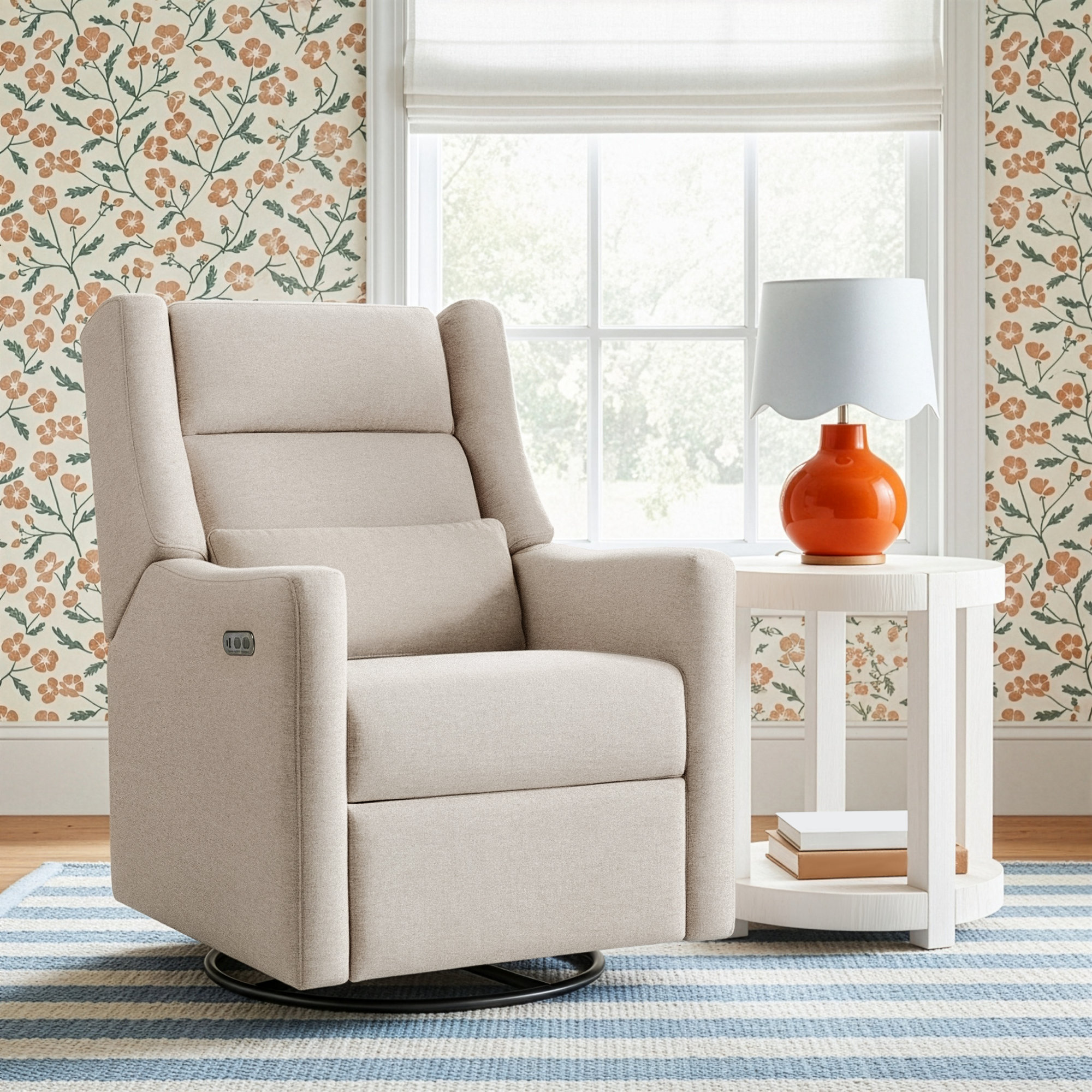 babyletto Kiwi Power Recliner and Swivel Glider with Power Adjustable ...