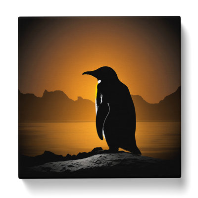 Penguin Silhouette - Wrapped Canvas