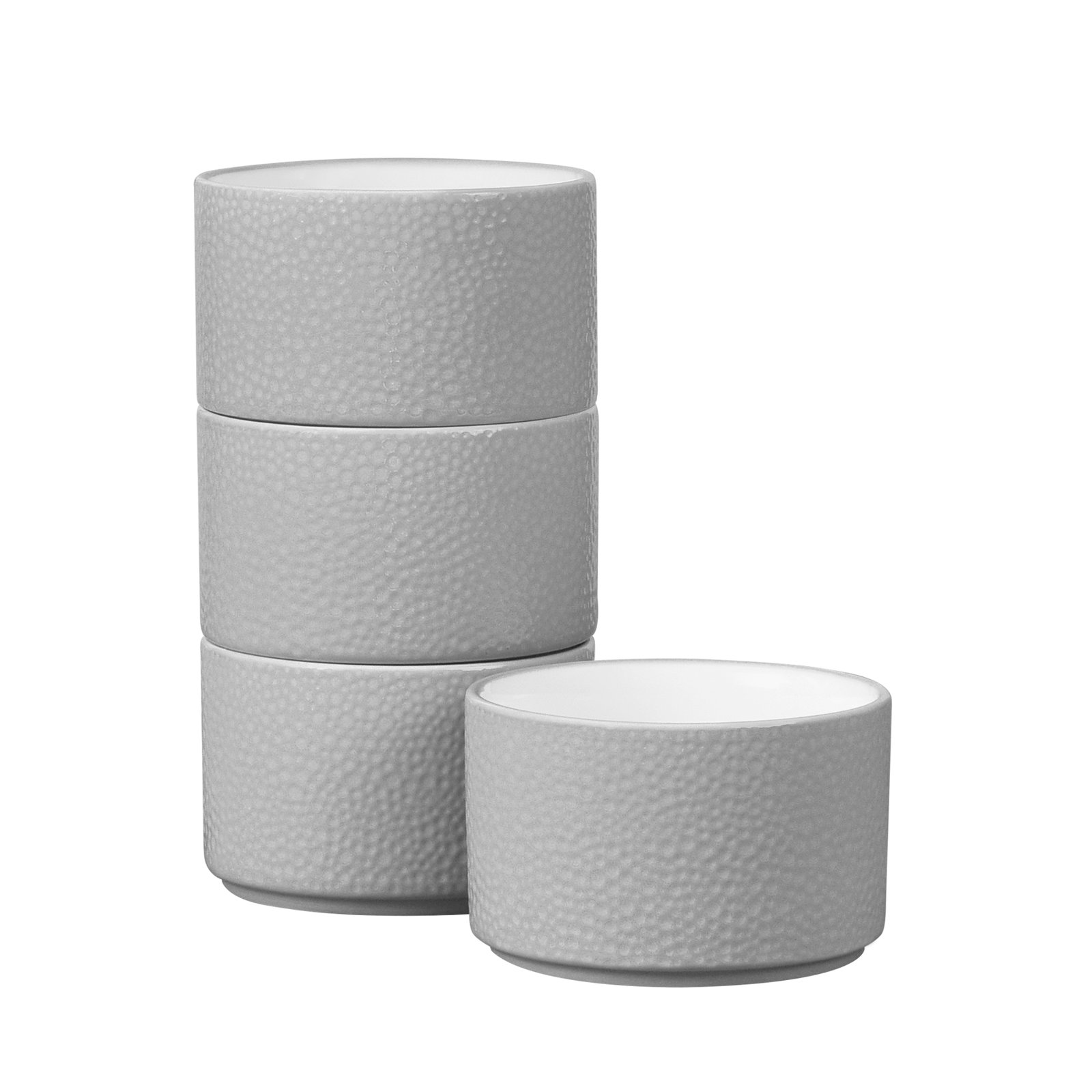 Colortex Stone Porcelain Dessert Bowl, Gray