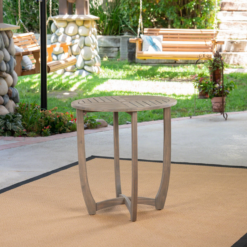 Table circulaire en bois 27,5 po, Gris
