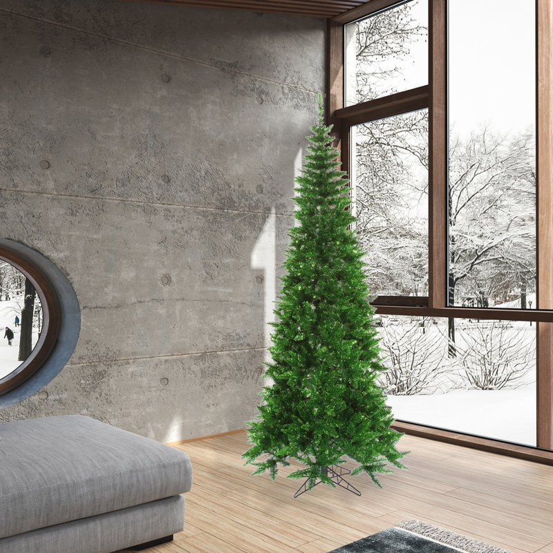 Sapin de Noël artificiel Vickerman Tinsel Green, H 7,5 pi, Unlit