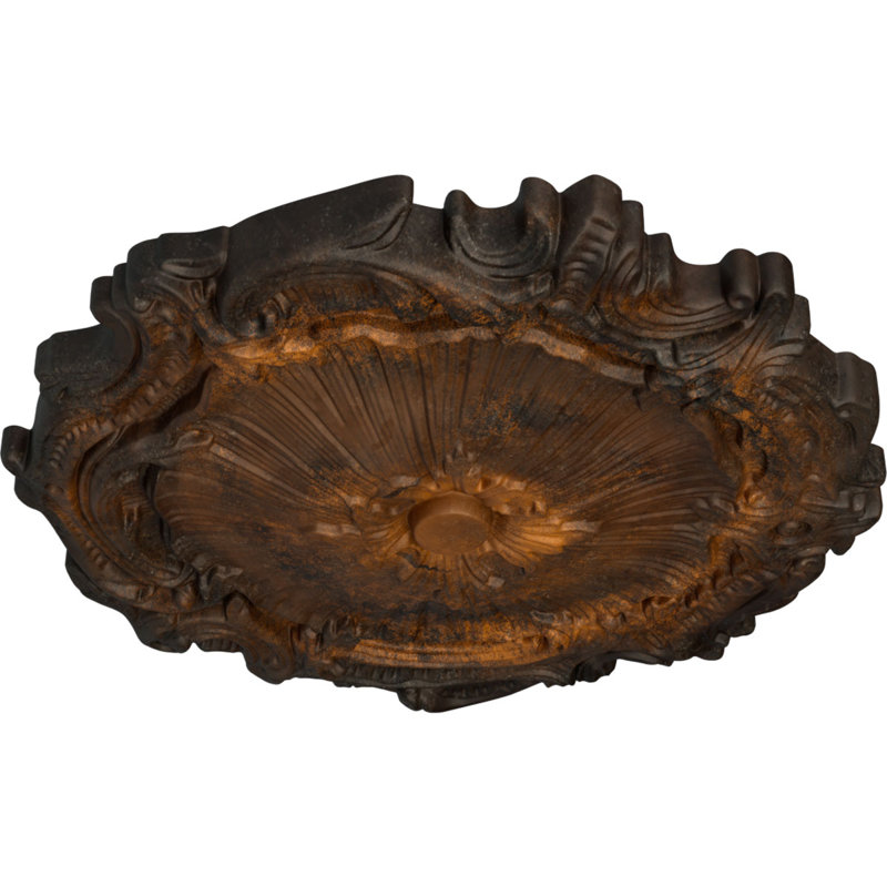 Médaillon de plafond H 16,75 po x l 16,75 po x P 1,375 po Plymouth, rouille
