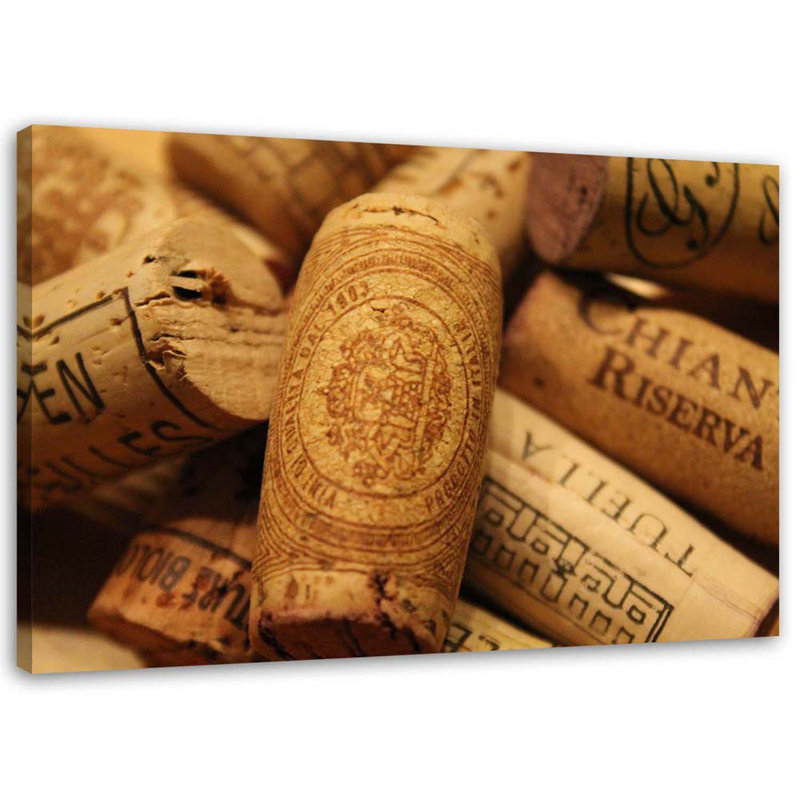 Wine Corks - No Frame Print on Canvas, 80cm H x 120cm W