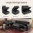 Hoelscher U Shaped Sleeper Corner Sectional Pull Out Sofa Bed With Storage Space-394412526