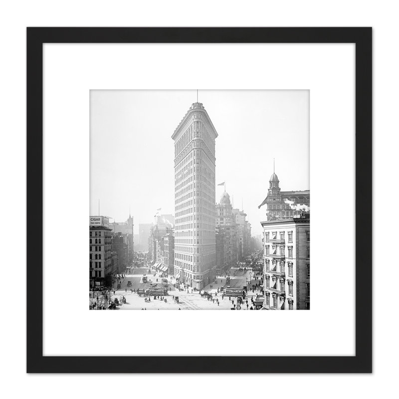 New York Flat Iron Building Vintage - Single Picture Frame Print
